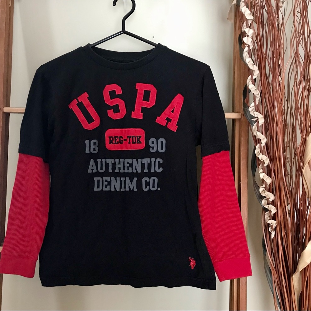 🔆U.S. POLO Assn. boys Long sleeve shirt size 14-16